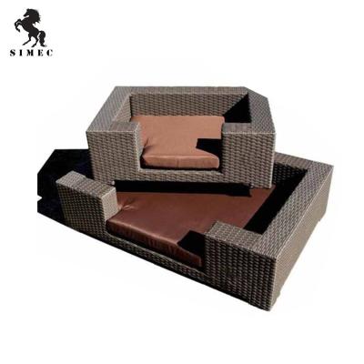 China Wholesale Customized Outdoor Rattan/Wicker Size Rattan Dog Bed for sale