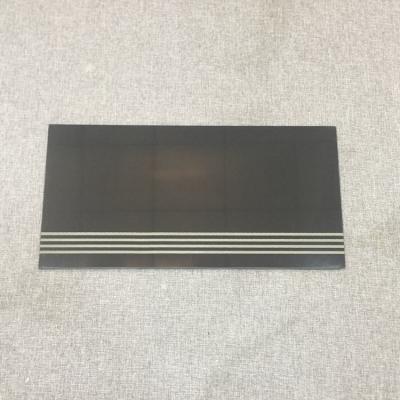 China Glazed Tiles Foshan 300x600 Metallic Black Glazed Step Tile Design Non-Slip Stair Tile for sale