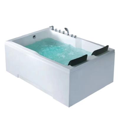 China Eco-friendly Material Acrylic Double Seat Bathtubs Massage Twin Whirlpool Bathtub Tub for sale