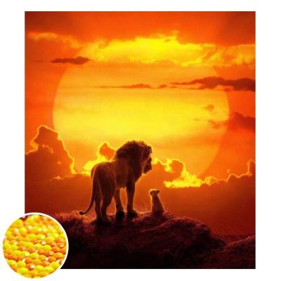 China Lion king Disneys anime cartoon handmade cross stitch 5D full diamond diy painting wholesale or custom American style for sale