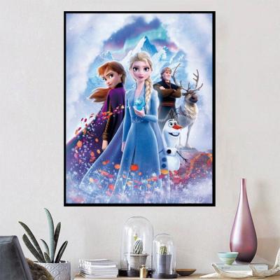 China Disneys Aisha Magic 5D anime cartoon handmade cross stitch full diamond diy painting jelly wholesale or custom made American style for kids for sale