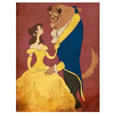 China Wholesale or Custom Disneys Anime Cartoon American Style Beauty and the Beast 5D DIY Full Diamond Painting Handmade Cross Stitch for sale