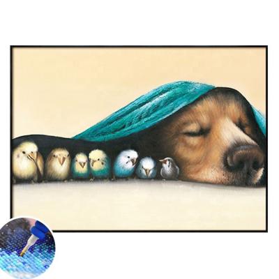 China Classic/Postmodern Nordic Modern Full DIY Painting Customized Animal Cross Stitch Wholesale New 5D Dog and Bird Diamond Painting for sale