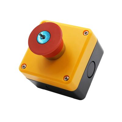 China High Quality ABS Handing By Key Mushroom Emergency Stop Push Button Master Switch Box for sale