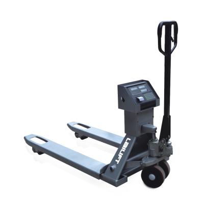 China Hydraulic Scale 3000KG Hand Pallet Truck With Printer 550*1150mm for sale