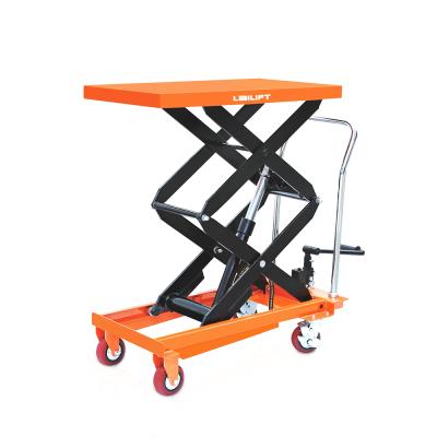 China Material Handling Equipment Hydraulic Hand 500kg Small Lift Platform Trolley Mobile Lift Tables for sale