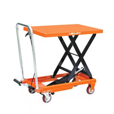 China Portable Mobile Material Handling Equipment Manual Hydraulic Scissor Pallet Lift Platform Table for sale