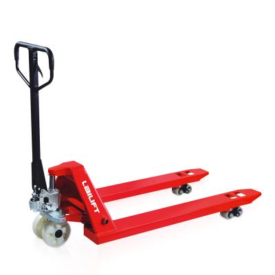 China Material Handling Equipment Portable Small Hand Forklift Manual Pallet Stacking Truck for sale