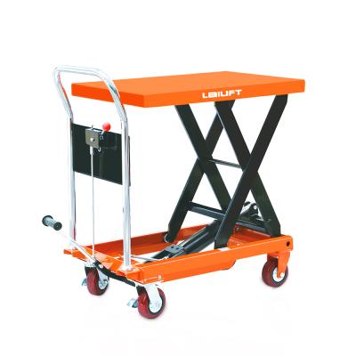 China Material Handling Equipment Stainless Steel Double Mini Hand Stationary Scissor Lift Truck for sale