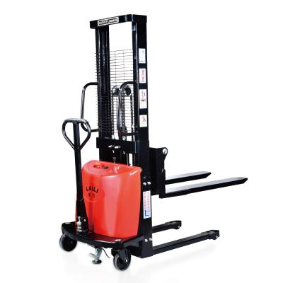 China Material Handling Equipment 2 Ton Battery Loader Walk Pallet Stacker Semi Automatic Electric Truck for sale