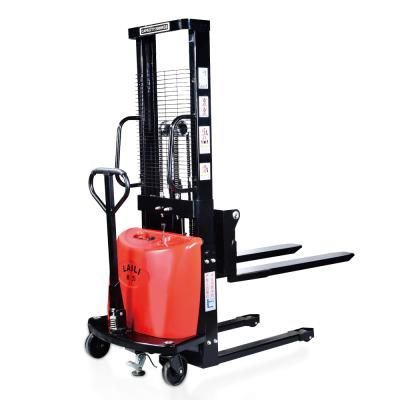 China 2 Ton Semi Electric Walkie Stacker Material Handling Equipment Warehouse Pallet Lifter for sale