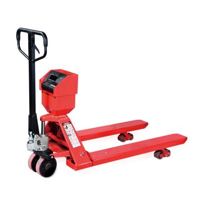 China 2 Ton Hydraulic Pump Hand Pallet Truck with Weight Scale 1-10T for sale