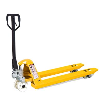 China PU/Nylon/Rubber 2T/2.5T/3T Load Capacity Hand Pallet Truck With Integral Cylinder for sale