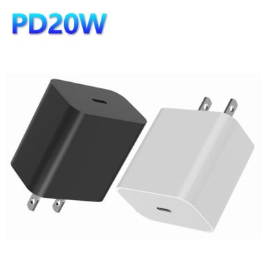 China Original Palladium 20w Mobile Phone/Ipad/Camera/PDA/MP3 Charger USB-c Adapter For Iphone 13 12 pro Max Fast Charger 20w USB-c Plug Wall Charger Eu Us for sale