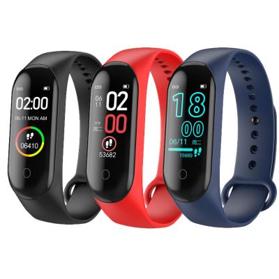 China Blue Touch Screen Fashion Teeth Bracelet M4 Smartwatch Touch Sport Fitness Watches Blood Pressure Heart Rate Monitor Smart Watch for sale