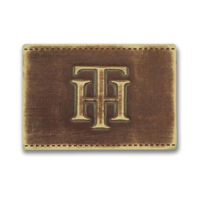 China Manufacturer Washable Custom Logo Leather Label Patches Embossed Leather Patches For Clothing for sale