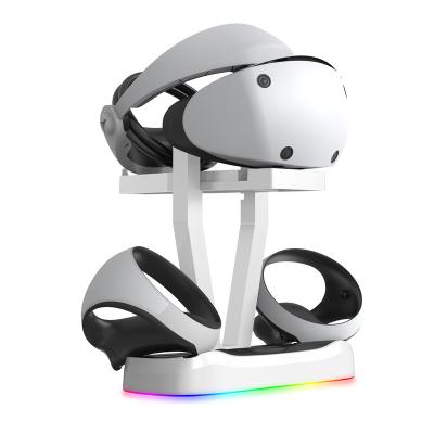 China Ps5 VR PS5 VR2 Magnetic Suction Charging Base With RGB Lighting PS VR2 Stand VR Glass Charging Storage Stretch Game Accessories for sale