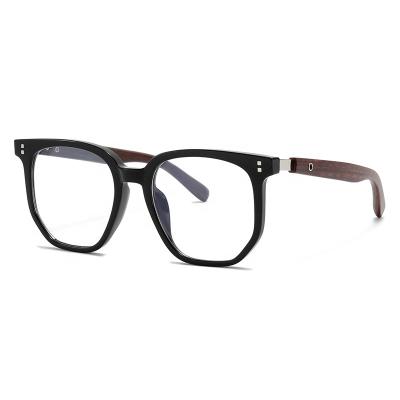 China Other Anti Myopic Wood Grain Frame Blue Flat Leg Quality Irregular Optical Frame TR90 for sale