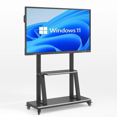 China 65 inch win 11 core i5 i7 new flat panel system touch screen smart interactive panel for conference 75inches for sale