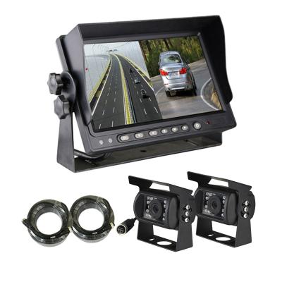 China Heavy duty vehicles such as buses 7 inch 4CH quad monitor rearview support reversing camera system slot car monitor system for bus truck trailers for sale