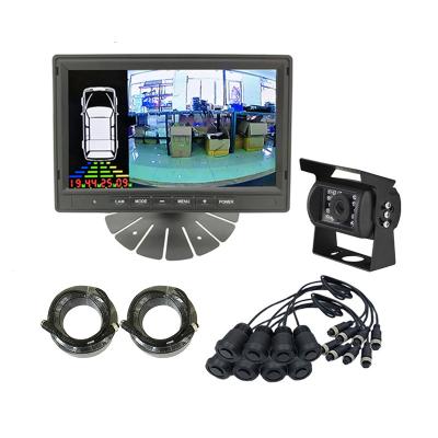 China Trucks Huam Ultrasonic Voice Buzzer Alarm Truck Bus Smart Sensor Rear Parking System With Monitor Camera for sale