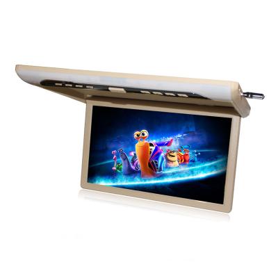 China 19 Inch Remote Control Flip Down Car Monitor Uncell Roof Mount Bus Monitor Car Entertainment System with USB/SD/HDMI Input/IR/MP5 for sale