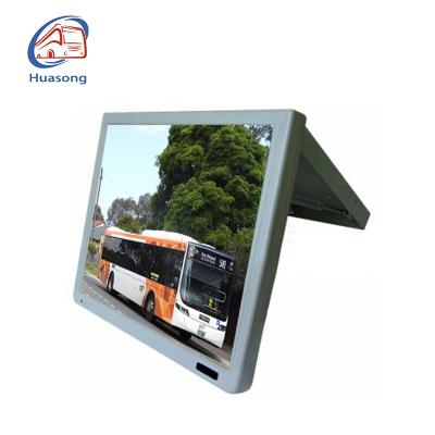 China 17 Inch 24v Car Remote Control Monitor Mount Roof Uncelling Car LCD Display Overhead Monitor for sale