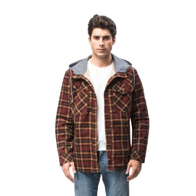 China Wholesale Custom Made Viable Plaid Mens Cotton Winter Jacket Plus Size Big Size Jacket Windbreaker Jacket for sale