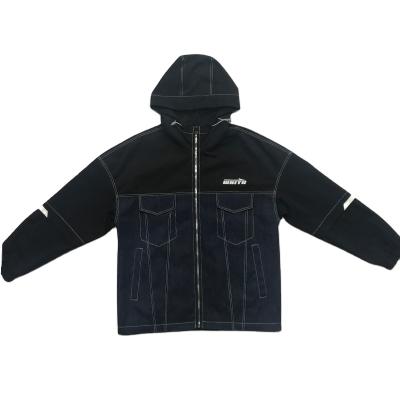 China Wholesale Fashion Hoodie Men's Simple QUICK DRY Anorak Denim Jacket Men Plus Size Jacket for sale