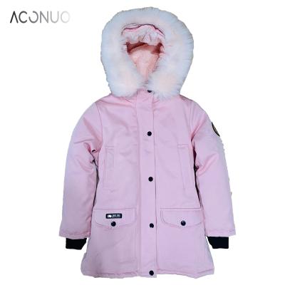 China Custom Made Anti-wrinkle Women's Parkas Winter Fur Warm Parka Single Pink Jacket Plus Size Women's Coats for sale