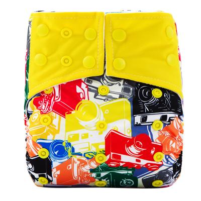 China Resusble Printed Cloth Diapers Waterproof PUL Cloth For Baby Cloth Diapers All In One for sale