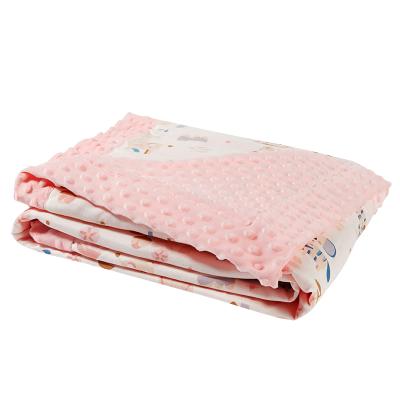 China PORTABLE Custom Print Fleece Knitted Baby Receiving Blanket Newborn Baby Wholesale for sale