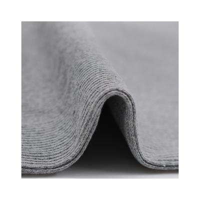 China Polyester Spandex Rib Thread Garment Ribbed Knitted DIMENSIONAL Stretch Fabric For Warm Sweater for sale