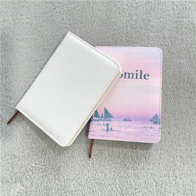 China High End Blank A5 A6 Sublimation Blank Printing PU Craft Gift Full Leather Notebook Leather Journal For DIY Printing for sale