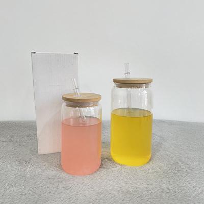 China 12oz 16oz DIY Sublimation Crystal Viable White Soda Recyclable Beer Shaped Glass For Heat Press Printing for sale