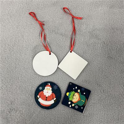 China Blank Ornament Gift Sublimation Blank MDF Photo Ornament With Hole For Blank Sublimation Transfer for sale