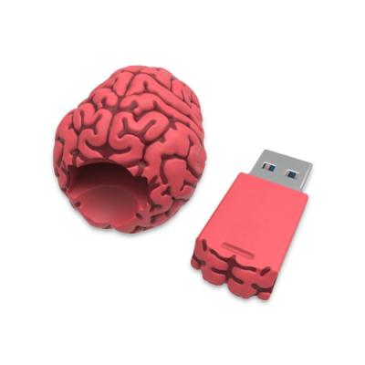 China Special Custom Memory Stick USB Flash Drive 3D PVC Shape Brain Usb Flash Drive 3D PVC Flash Drive for sale