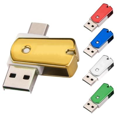 China Swivel Type C USB Metal OTG Mobile Phone Swivel Flash Drive 16GB 32GB USB C Pen Drive 16GB 32GB for sale