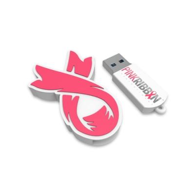 China PVC or Silicone Top Drive Custom 3D PVC Shape Wallet Modern Pink Usb Pen Drive for sale