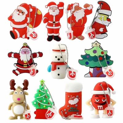 China Cheap PVC Christmas Gift Usb 2.0 Usb Memory Disk Flash Drives 2GB for sale