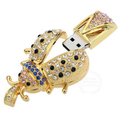 China Hot Selling Metal Jewelry Bug Shape 2.0 USB Flash Drive 4GB 8GB 16GB for sale