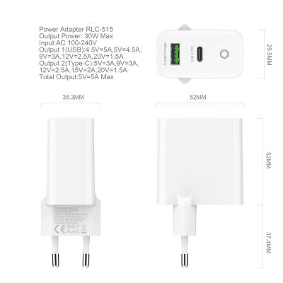 China UniversalÂ   Korean Manufactured Plugs 38W PD USB-C Fast Wall Charger With KC Approved And PPS for sale