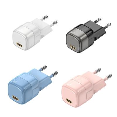 China Reusable GaN PD 20W Charger USB-C+USB-A Ports QC 4.0 Quick Charger USB-A PD4.0 GaN Charger For Laptop for sale