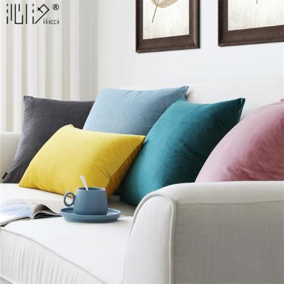 China Anti-static Nordic contracted square cushion office pillow velvet pillow for living room cushion to lean on pillow sofa for sale