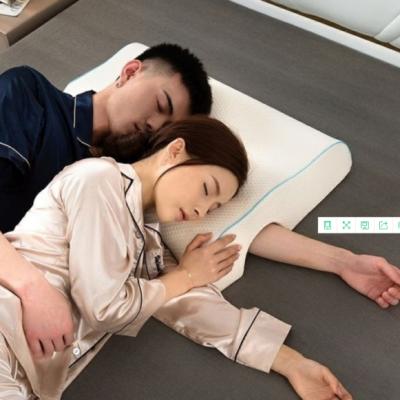 China Anti-Snore Orthopedic Cervical Head Cutout Support Memory Foam Arm Rest Lovers Husband Sleep Cuddle Wife Couple Pillow for sale