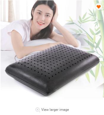 China Anti-static Bamboo Orthopedic Beauty Pillow Anti-Wrinkle Orthopedic Pillow Wedge Se Cutout Charcoal Fiber OEM Sleep Beauty Pillow for sale