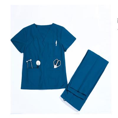 China Hot Sale Eco-friendly Suit Scrubs Clinical Hospital Medical Uniform Nursing Uniform Manufacturing Set All Uniform Scrubs OEM Unisex Key for sale