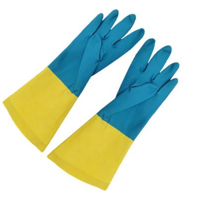 China Wholesale New Arrival Durable Long Sleeved Waterproof Kitchen Cleaning Rubber Gloves for sale