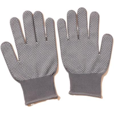 China Wholesale Good Quality Comfortable Cut Resistant Black Work Cotton PVC Pearl Safety Guantes for sale