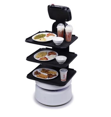 China Autonomous Delivery Robot Newly Promoted Automatic Delivery Large Capacity Restaurant Cafe Food Snacks Delivery Robot Contactless Server for sale